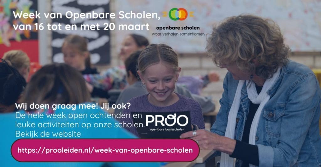 PROO-scholen openen hun deuren tijdens Week van Openbare Scholen